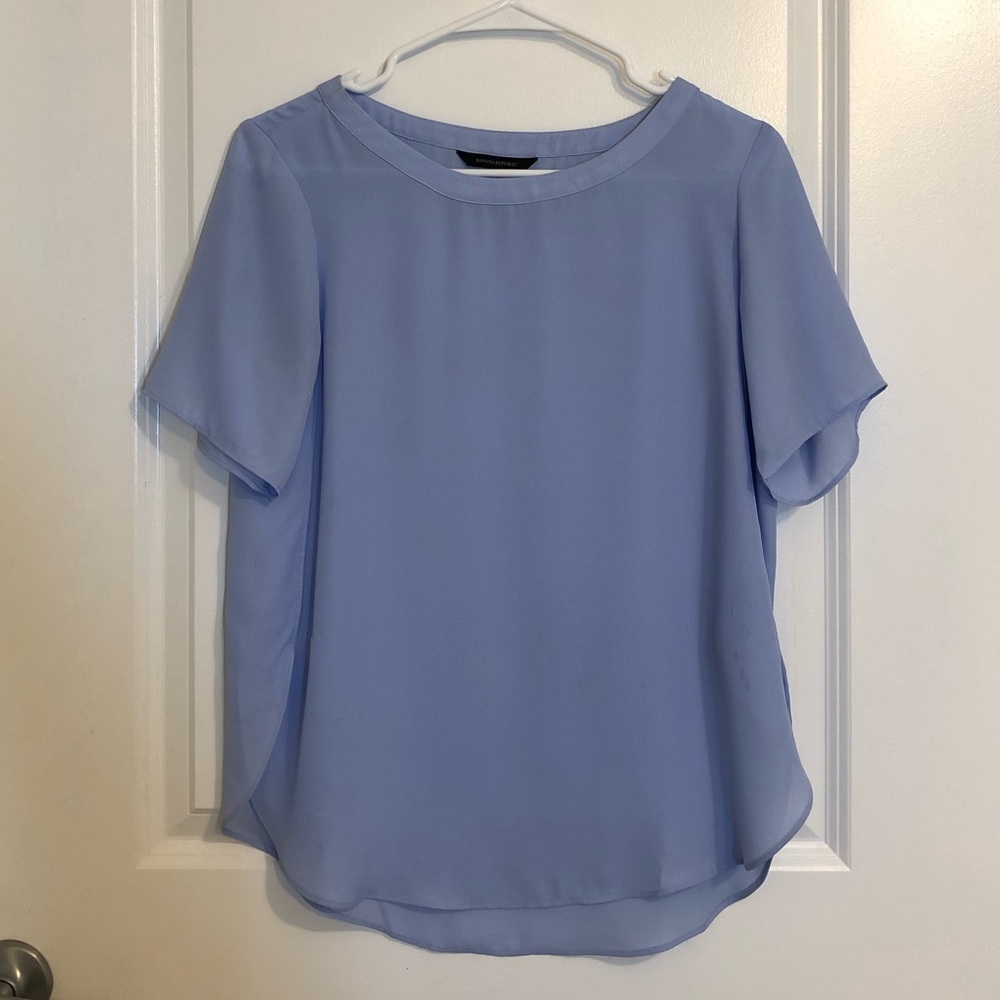 Flowy light blue Banana Republic blouse